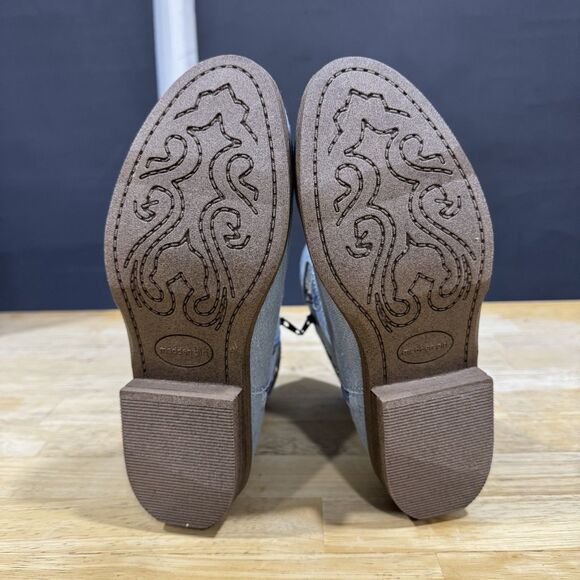 Madden Girl Misses Girls' MTINAA Denim Rhinestone Cowboy Short Boots Size 5 NEW - Picture 8 of 13